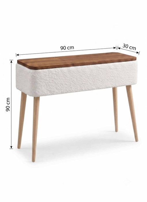 Hanah Home Sole - Aparador Blanco con Tela Teddy Hanah Home Sole - Aparador Blanco con Tela Teddy